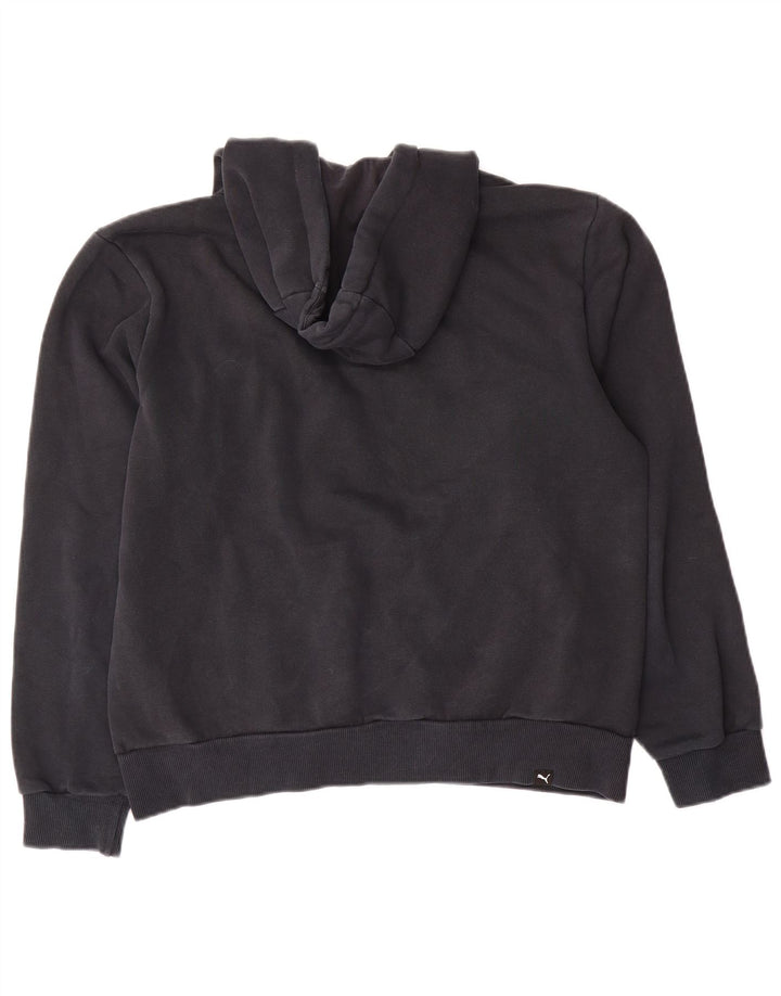 Felpa con cappuccio grafica da uomo Puma, cotone nero medio