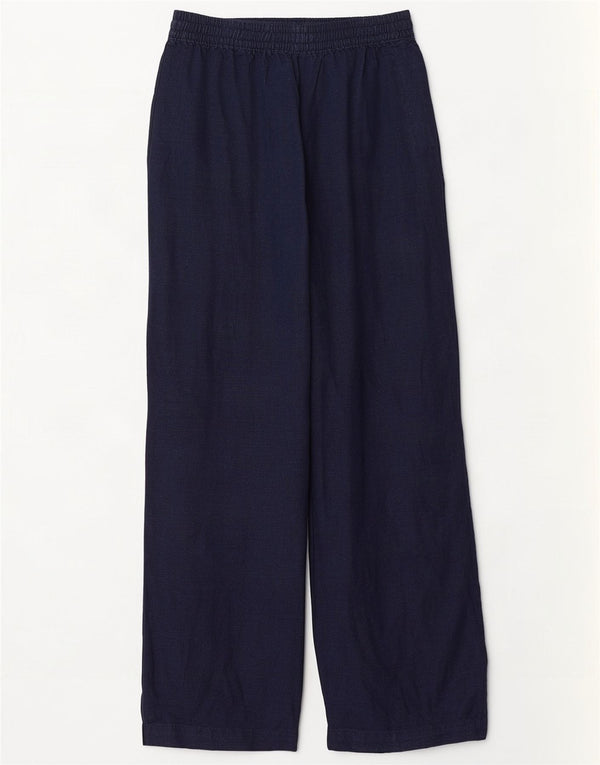 Pantaloni casual da donna Marks & Spencer UK 10 piccoli W28 L30 blu navy