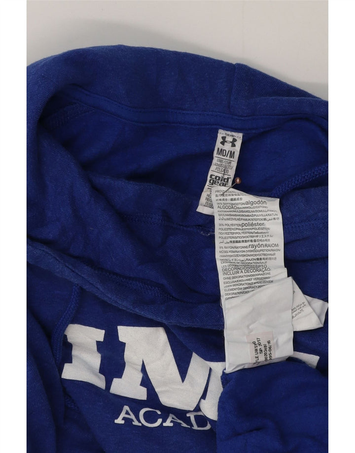 UNDER ARMOUR Felpa con cappuccio grafica Cold Gear da uomo in cotone blu medio
