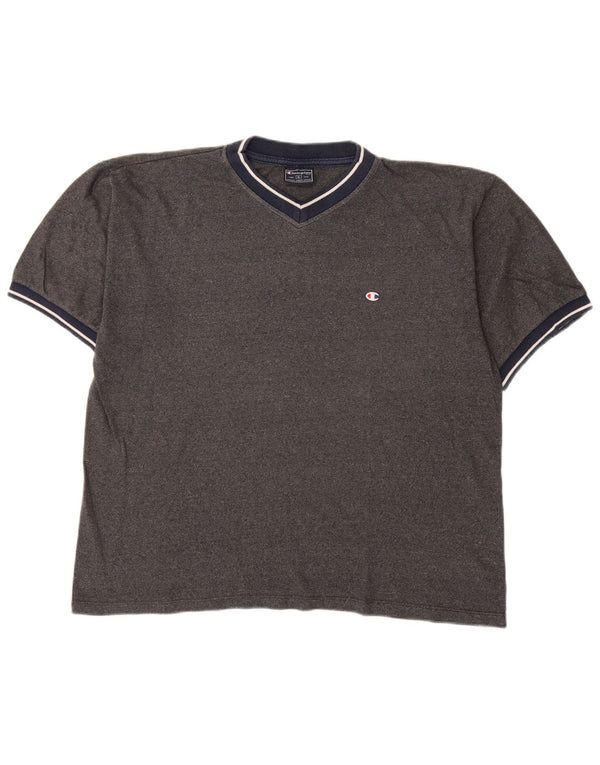 T-shirt da uomo Champion Top XL in cotone screziato blu navy