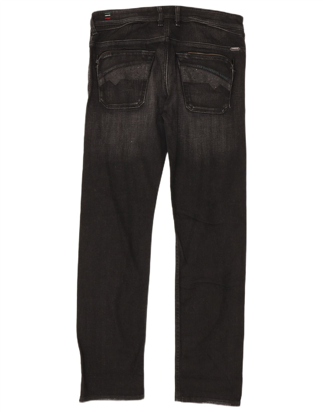 Jeans dritti da uomo Diesel Poiak W32 L34 cotone nero