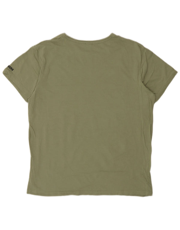 T-shirt grafica da uomo Carrera Top grande in cotone verde