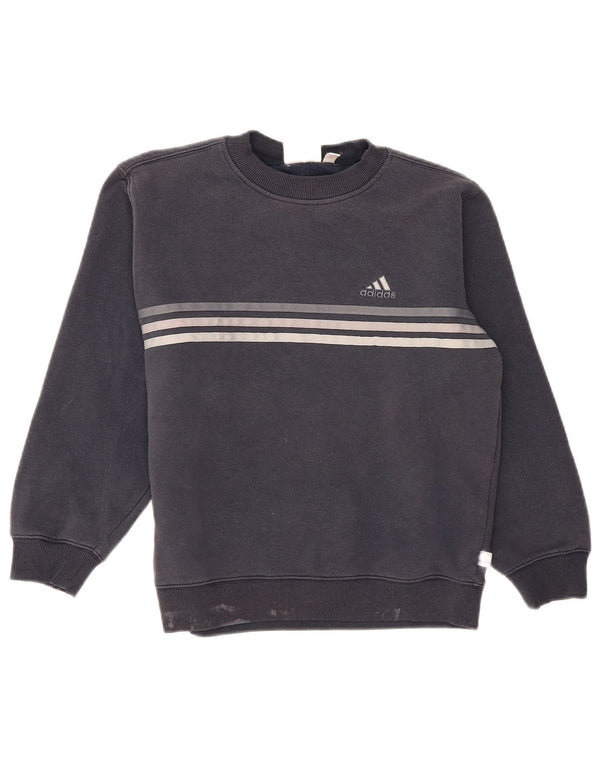 Felpa da donna Adidas Jumper UK 14 Medium Navy Blue Striped