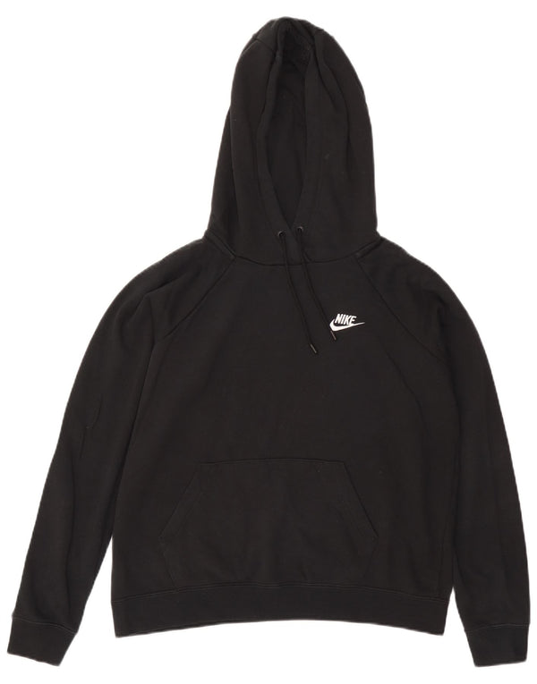 Felpa con cappuccio oversize da donna Nike UK 14 cotone medio nero