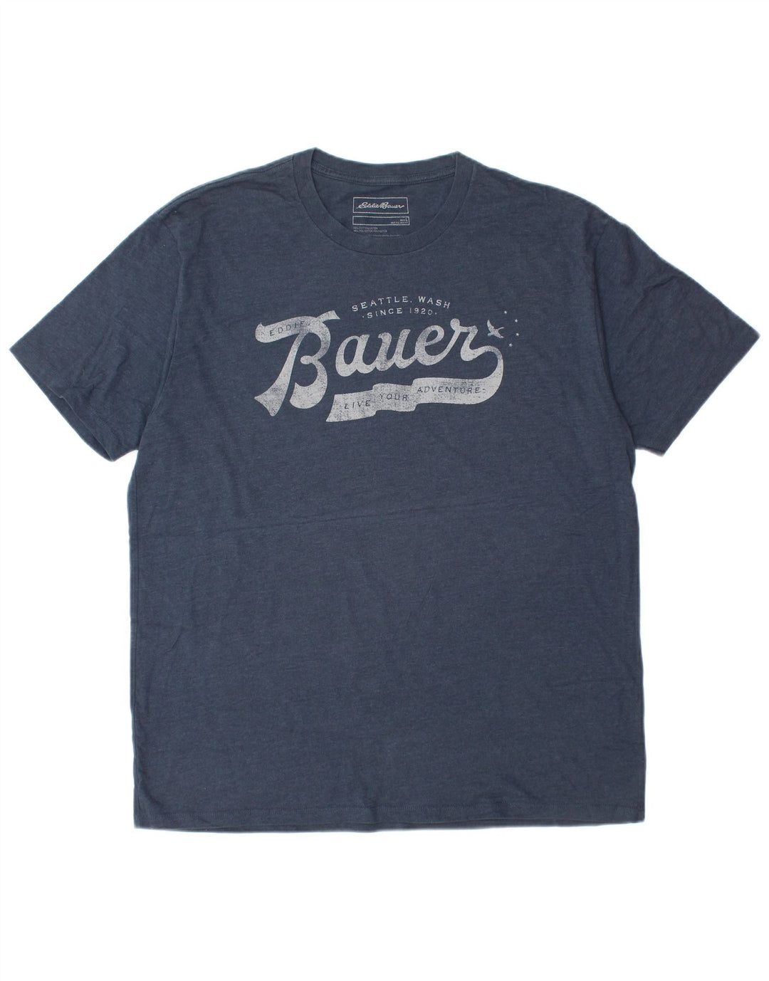 EDDIE BAUER T-shirt grafica da uomo Top grande in cotone blu