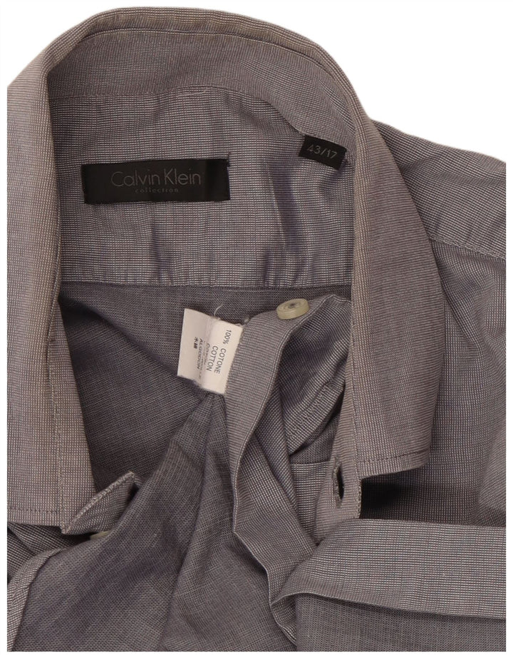 Camicia da uomo Calvin Klein taglia 43 17 XL cotone grigio