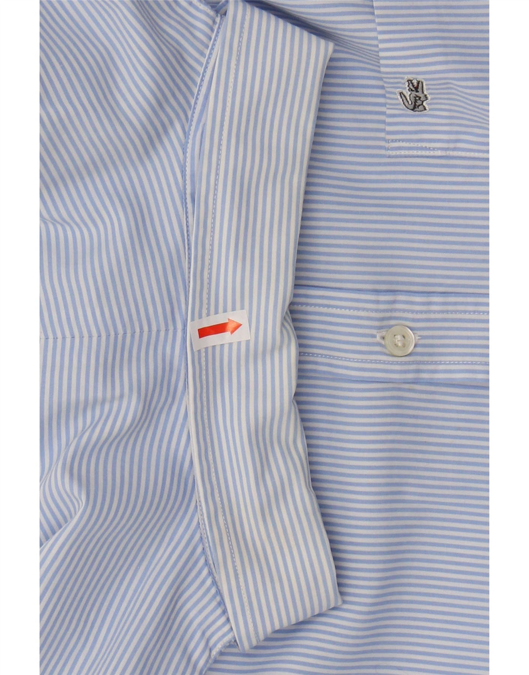 Camicia LACOSTE da uomo a maniche corte vestibilità classica taglia 42 grande gessato blu