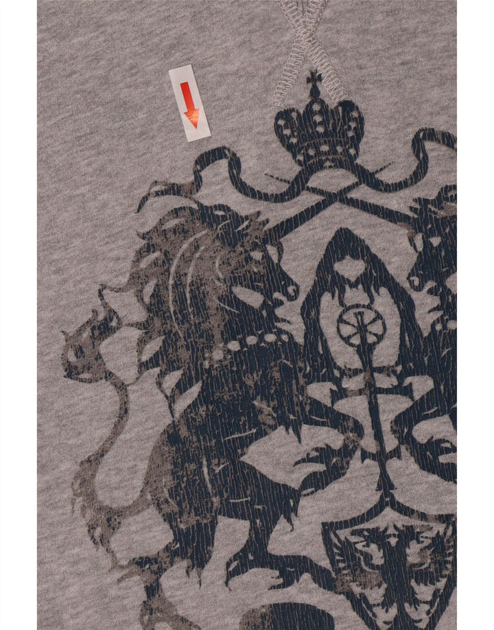 Felpa con cappuccio grafica da uomo Mexx 2XL cotone grigio