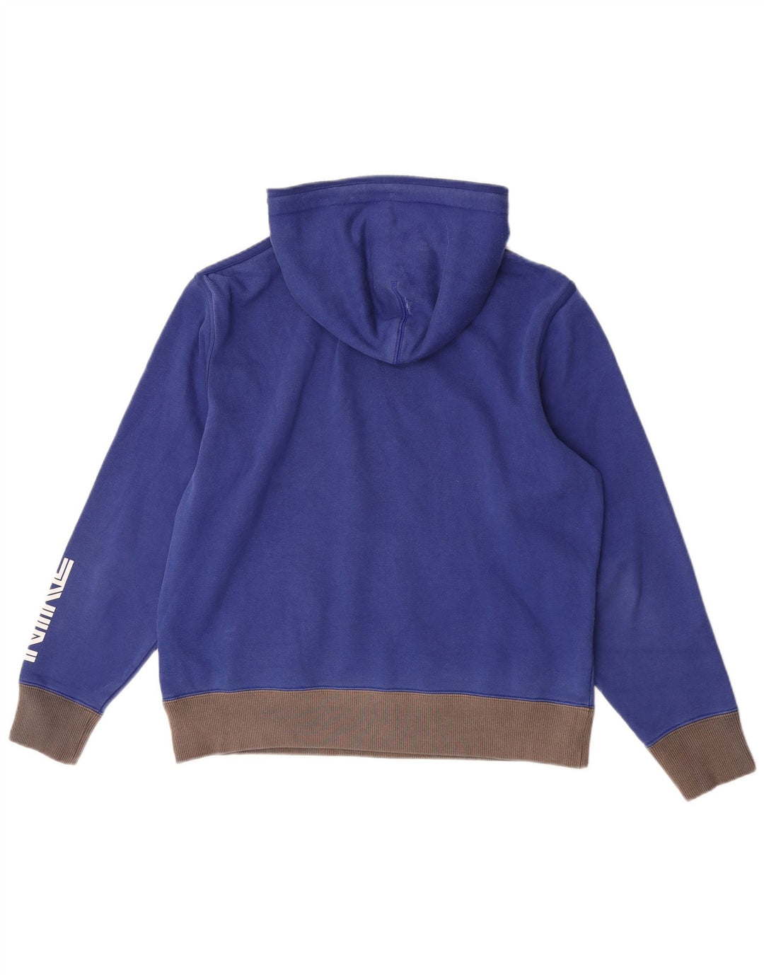 Felpa con cappuccio grafica Nike da uomo in cotone color block blu medio