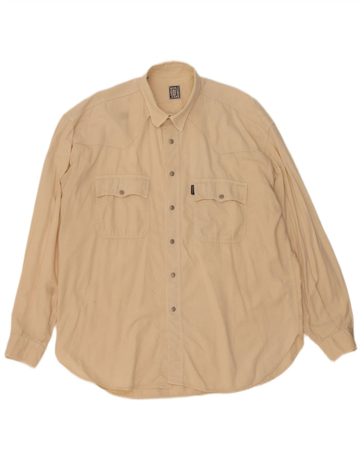 Camicia da uomo CASSUCI 2XL Cotone beige