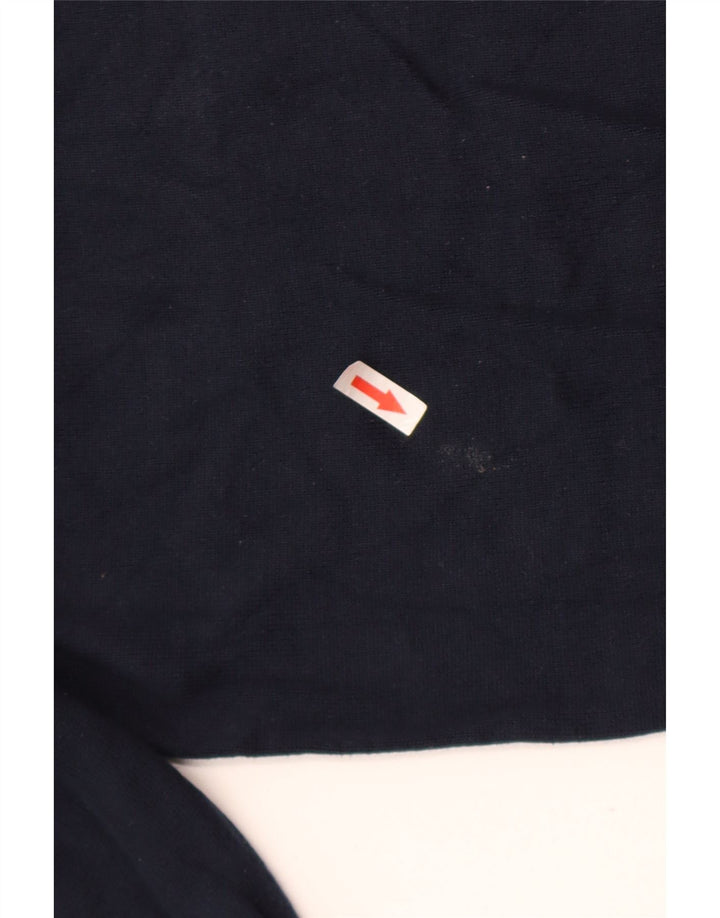 Maglione da uomo con scollo a V Marks & Spencer in cotone blu navy medio
