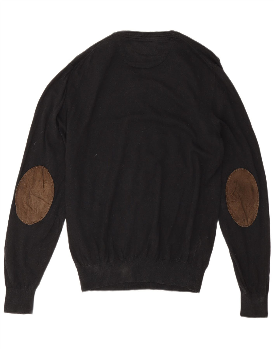 Massimo Dutti Maglione da uomo con scollo a V XL in cotone nero