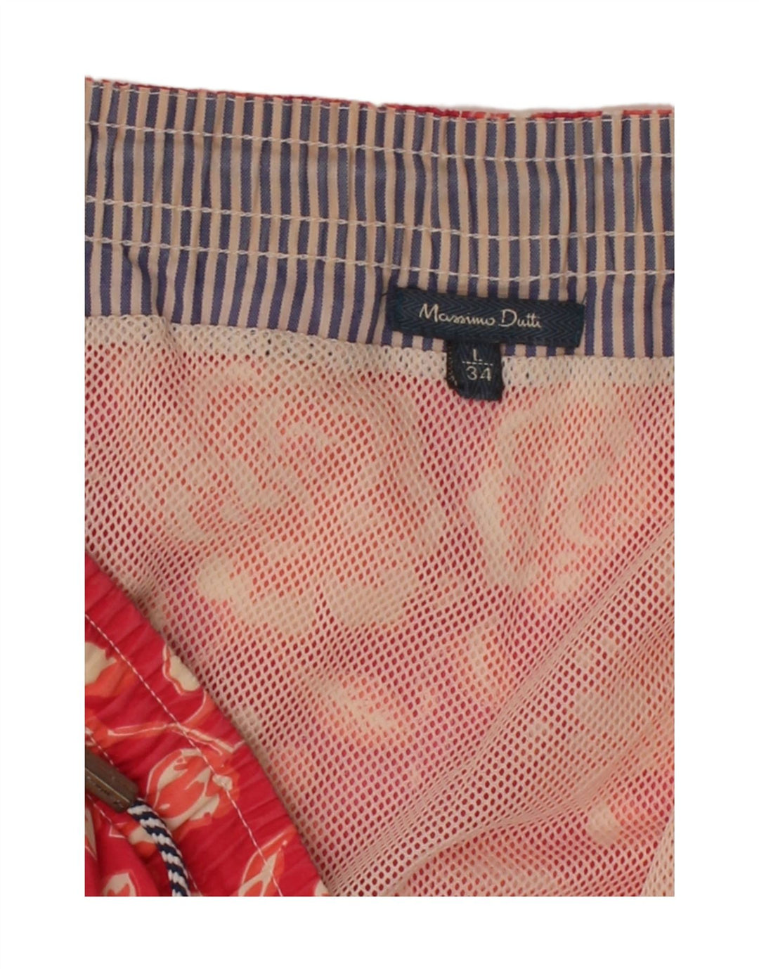 MASSIMO DUTTI Mens Swimming Shorts Large Red Floral Vintage Massimo Dutti and Second-Hand Massimo Dutti from Messina Hembry 