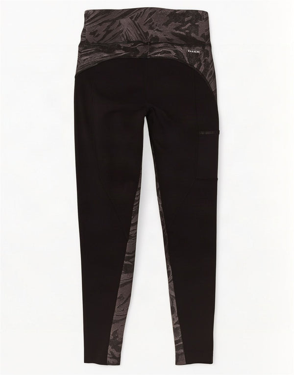 Leggings Adidas Aeroready da donna UK 8/10 Piccola stampa animalier nera