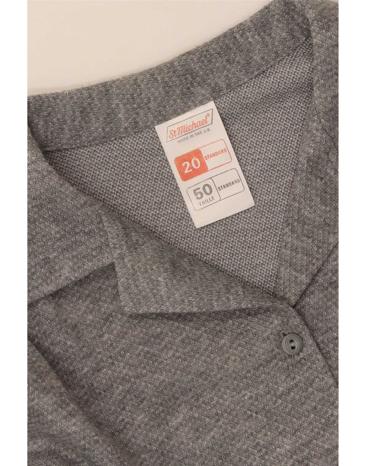 Abito camicia da donna St Michael UK 20 2XL Poliestere grigio