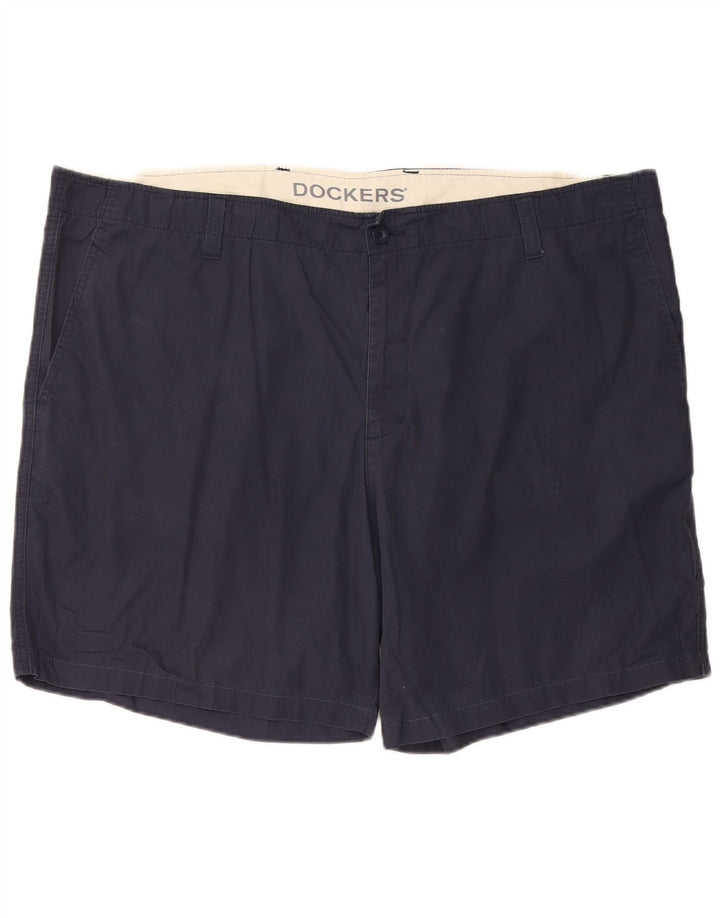 DOCKERS Pantaloncini chino da uomo W44 2XL cotone blu navy