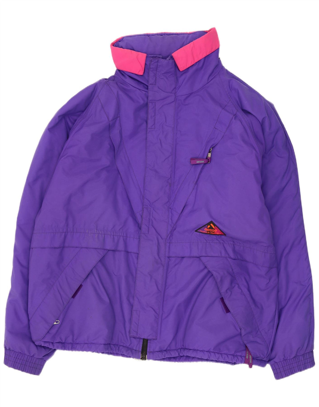 Giacca da sci con cappuccio da uomo Aesse UK 40 Large Purple Colourblock