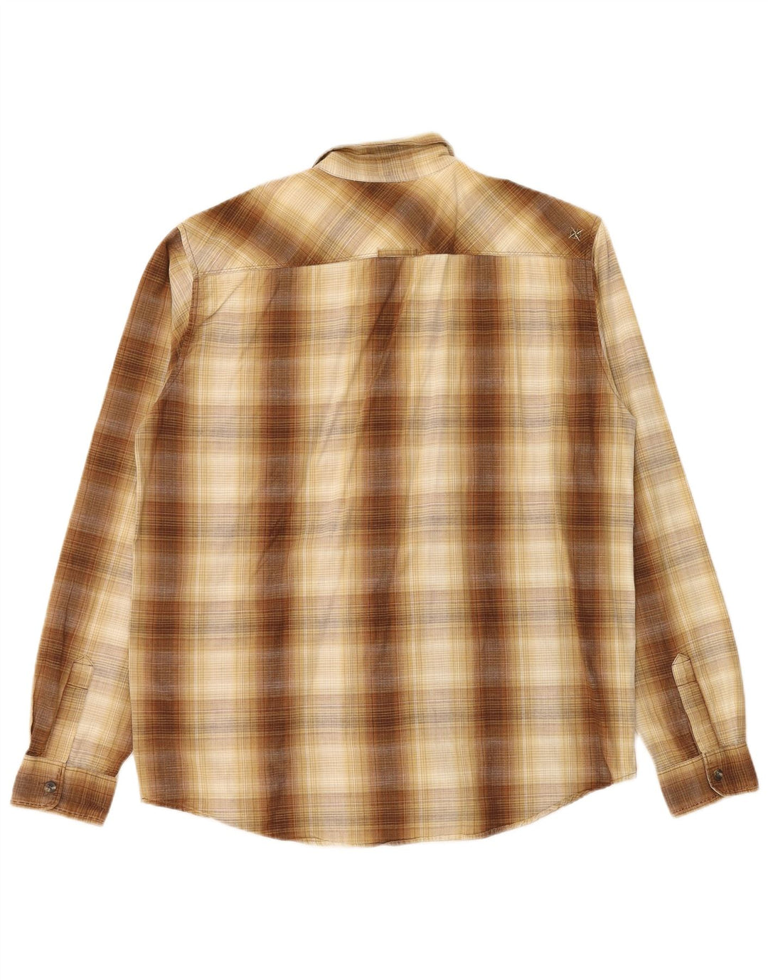 Camicia da uomo Columbia XL in cotone a quadri marrone