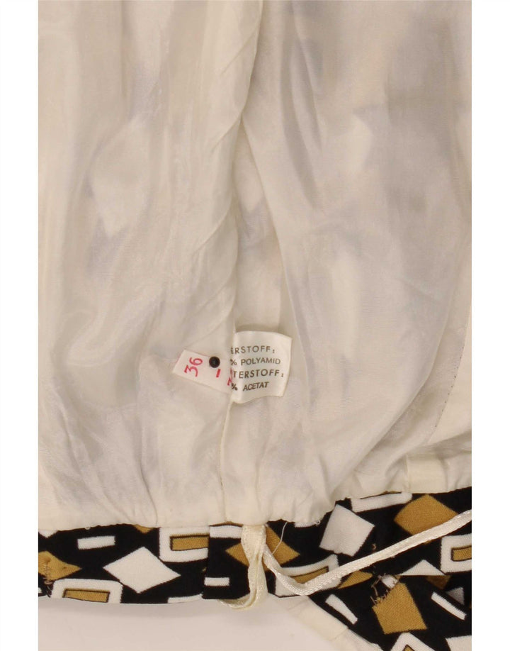 Gonna longuette da donna vintage EU 36 piccola W24 poliammide geometrica multicolore