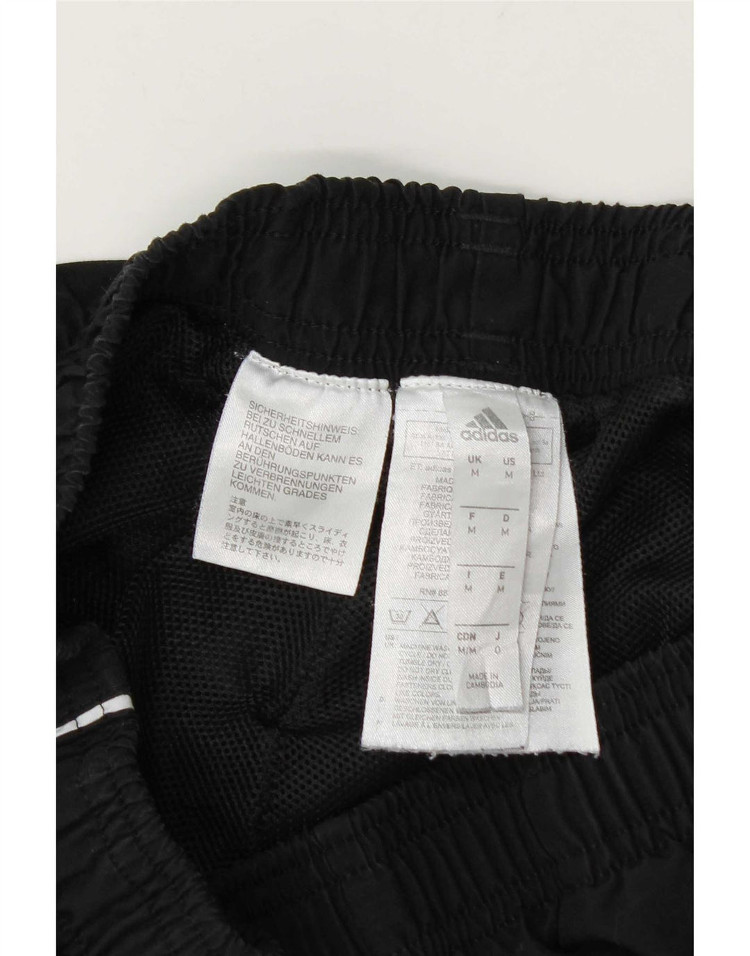 Pantaloni da tuta da uomo Adidas Medium Black Colourblock in poliestere