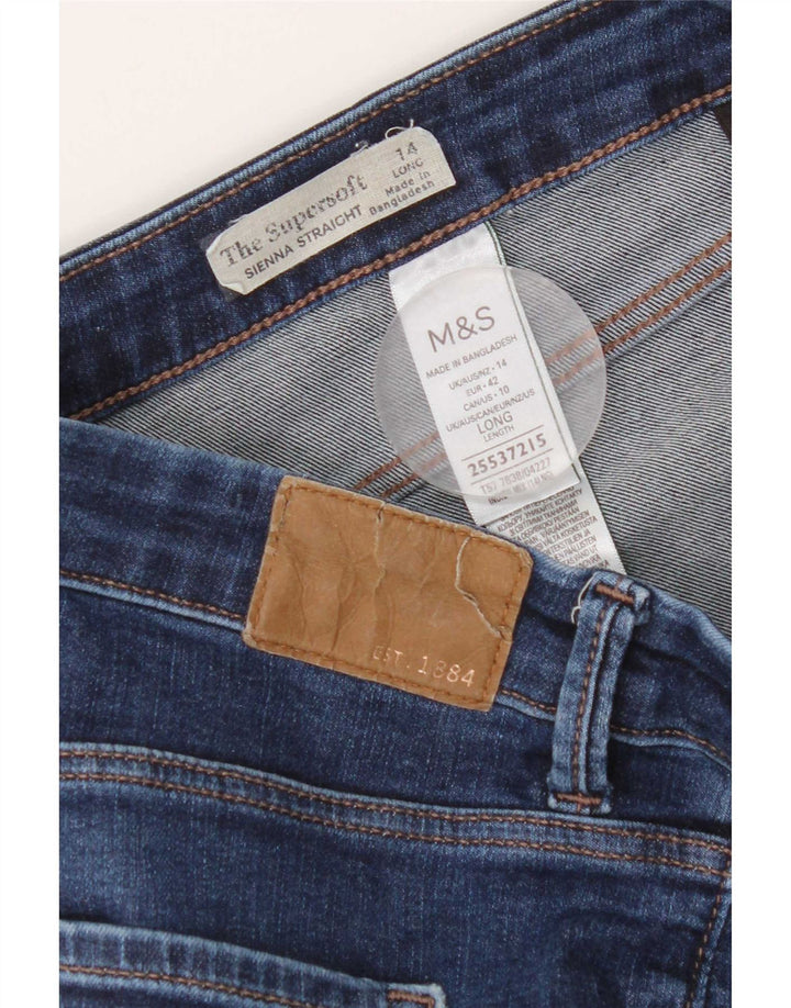 Jeans dritti Marks & Spencer da donna Sienna UK 14 medio W30 L30 blu