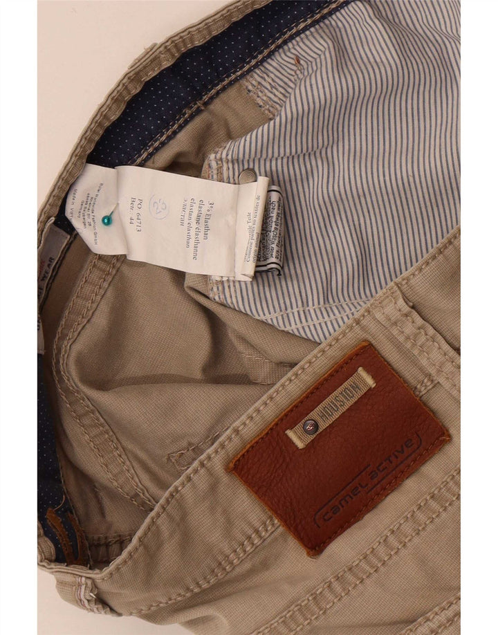 Pantaloni casual dritti da uomo Camel Active W33 L36 in cotone beige