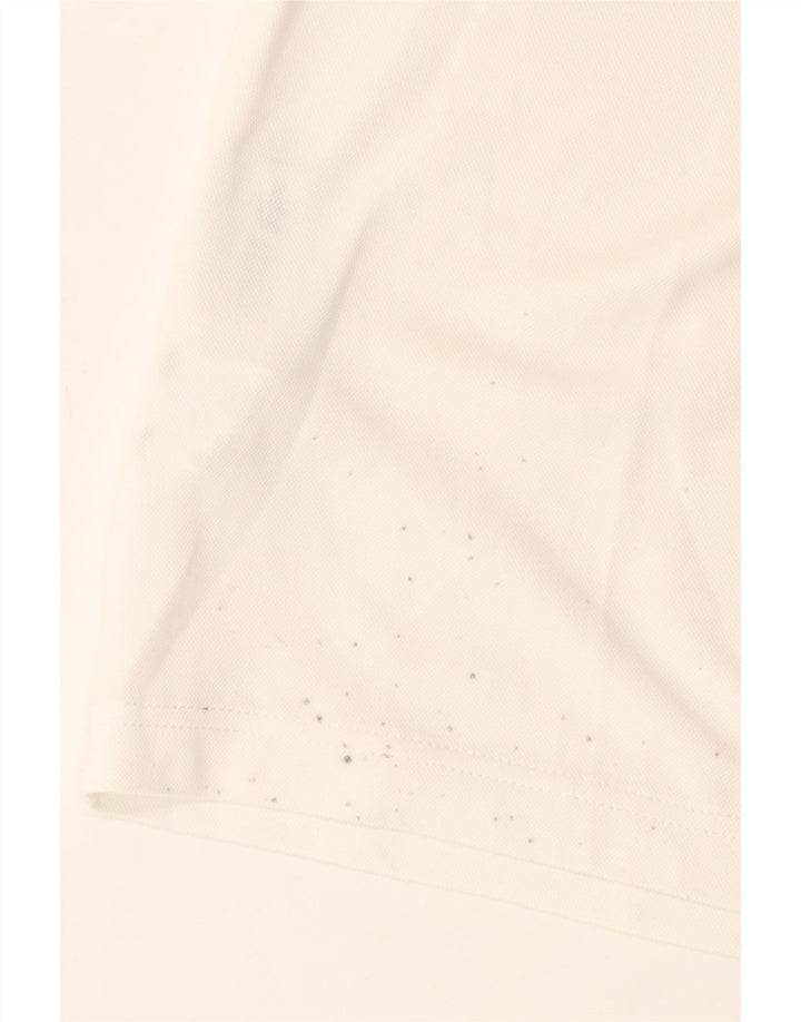 Polo da uomo LACOSTE in poliestere bianco medio