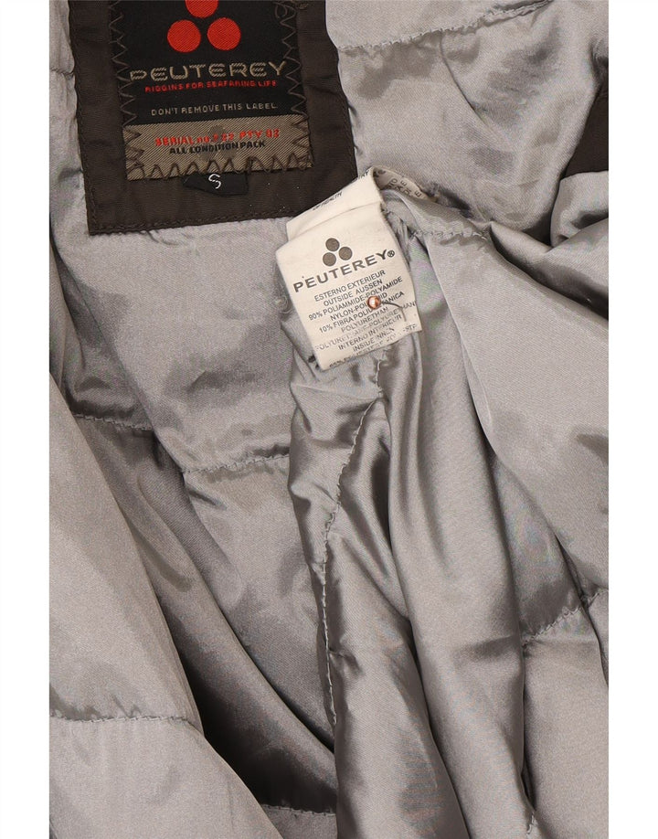 PEUTEREY Cappotto imbottito da uomo UK 36 Small Grigio Poliammide