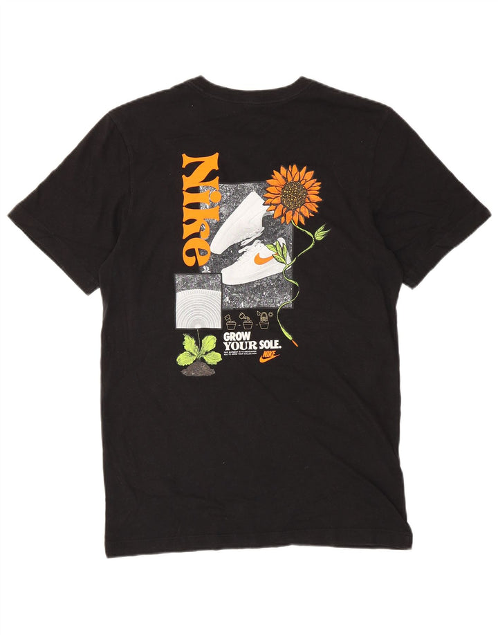 T-shirt grafica da uomo NIKE Top piccolo nero floreale