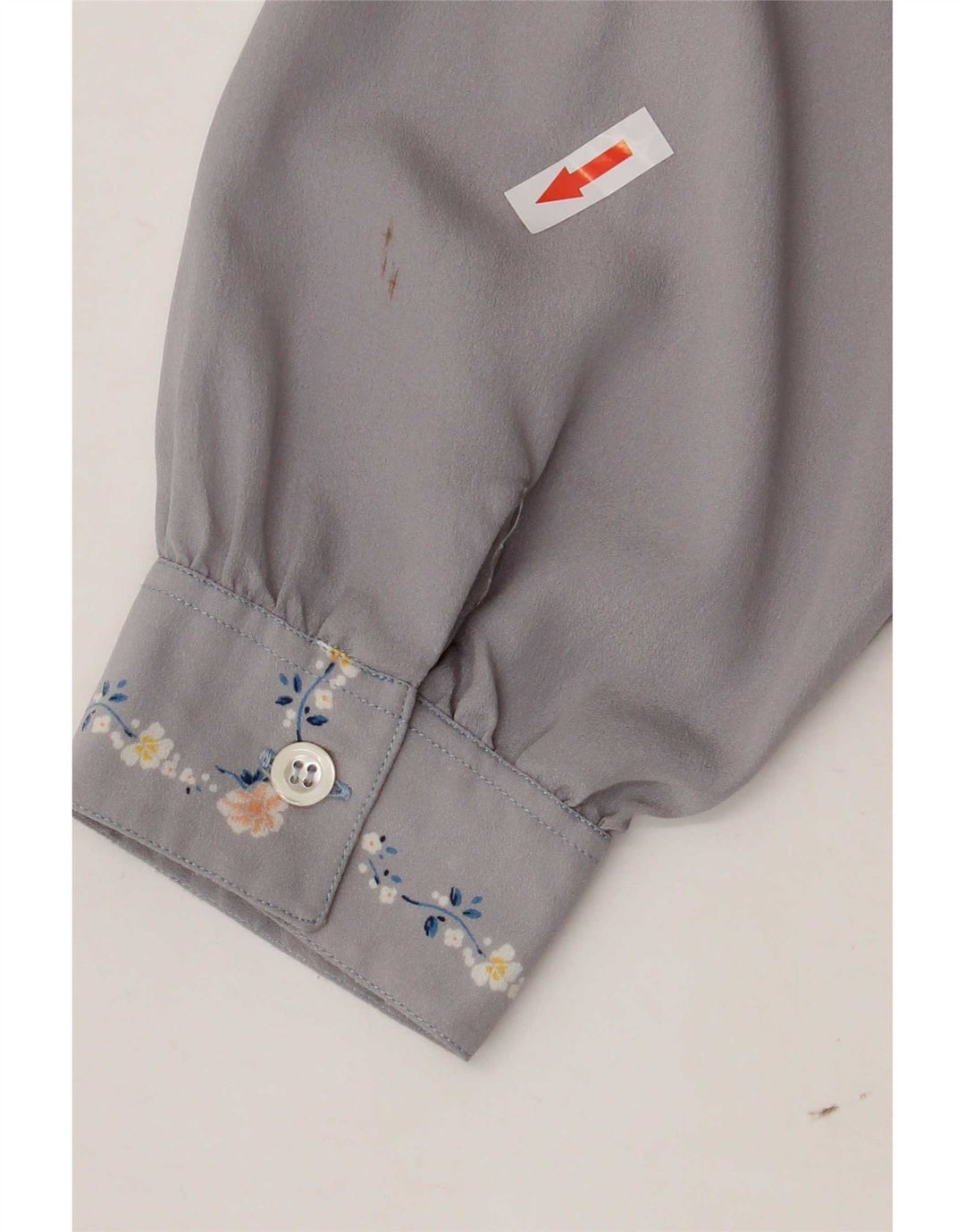 Camicetta Camicia Vintage da Donna IT 50 XL Blu Floreale