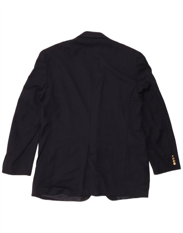 Giacca blazer a 2 bottoni da uomo Chaps UK 44 2XL Lana blu navy