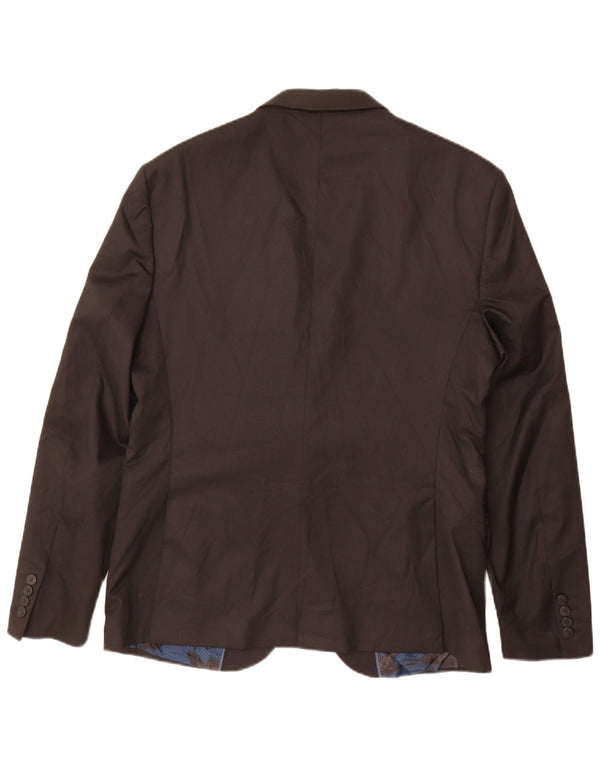 Giacca blazer da uomo a 2 bottoni Zara EU 54 XL poliestere nero
