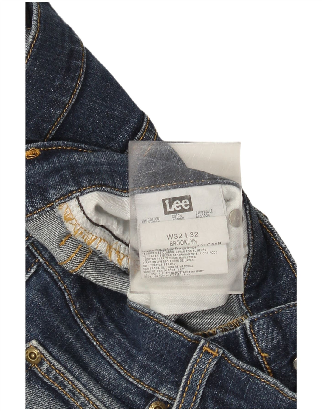Jeans dritti da uomo Lee Brooklyn W32 L32 cotone blu