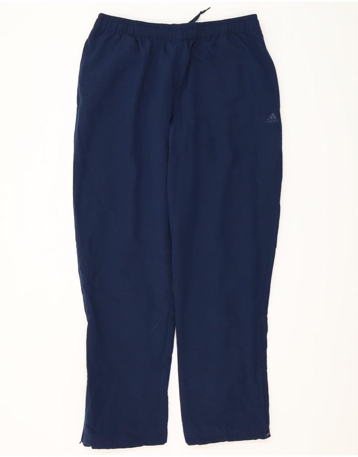 Pantaloni da tuta Adidas Climalite da uomo XL in poliestere blu navy