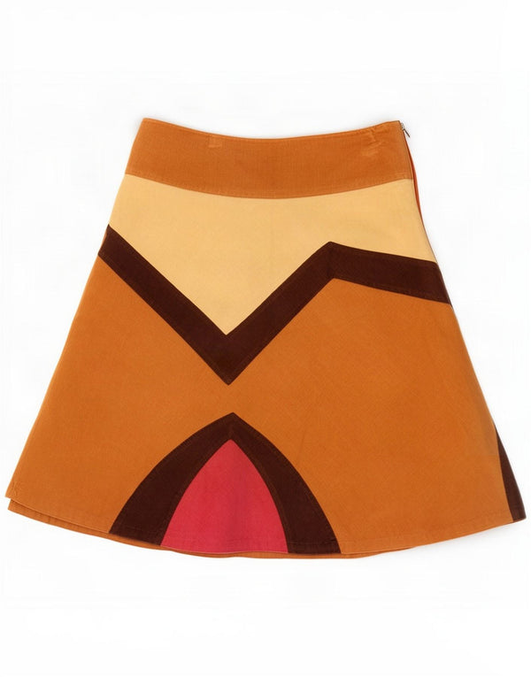 Principles Gonna a trapezio da donna UK 12 Media W30 Cotone color block marrone