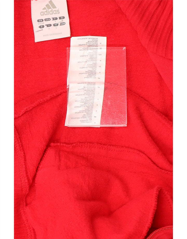 Giacca da tuta da uomo Adidas UK 34/36 piccola rossa in cotone