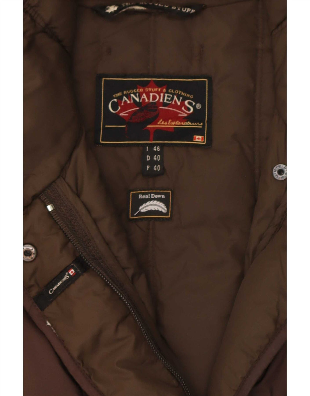 Cappotto imbottito da donna Canadiens IT 46 Large Marrone