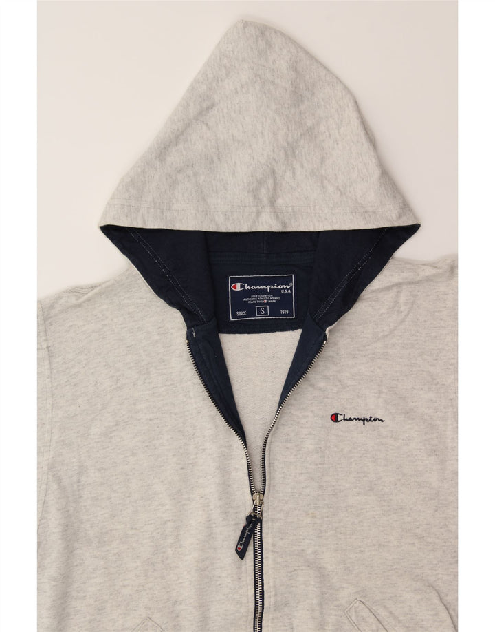 CHAMPION Mens Sleeveless Zip Hoodie Sweater Small Grey Cotton Vintage Champion and Second-Hand Champion from Messina Hembry 