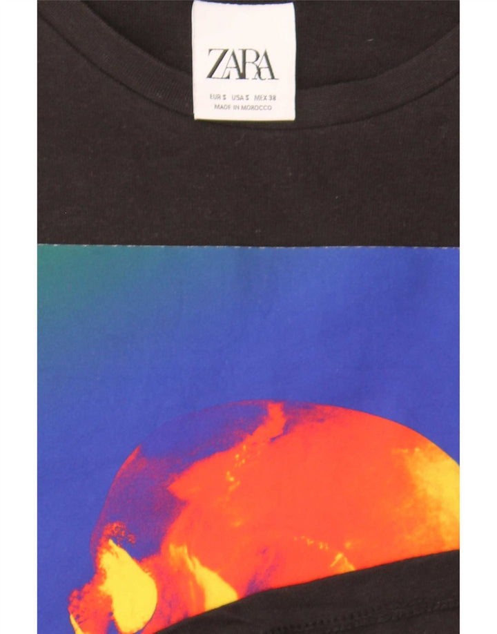 T-shirt grafica da uomo Zara Top Small nera