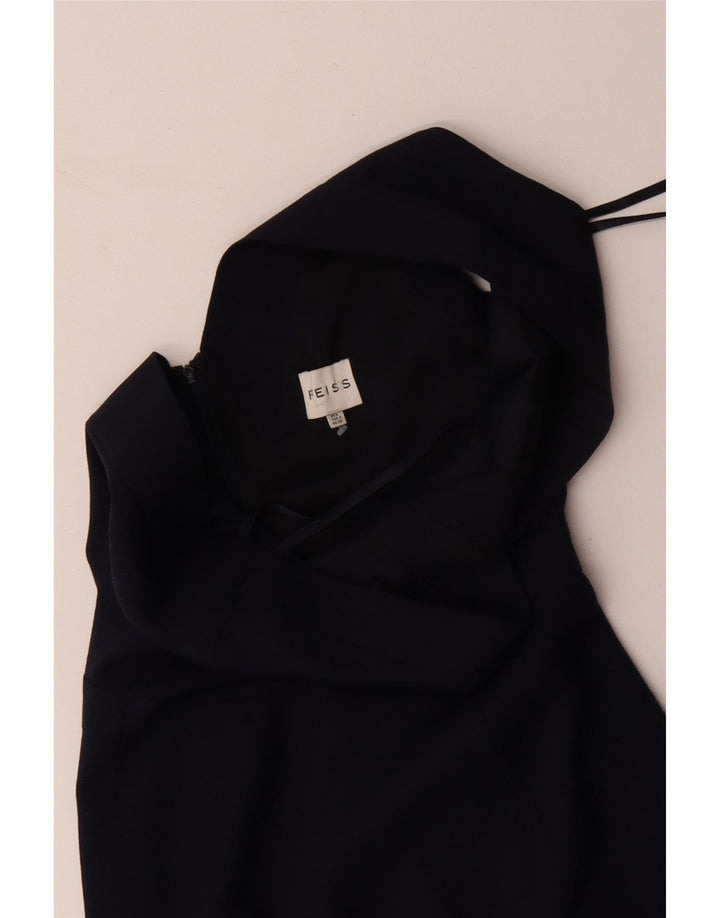 Abito tubino senza maniche da donna REISS UK 8 piccolo in lana blu navy