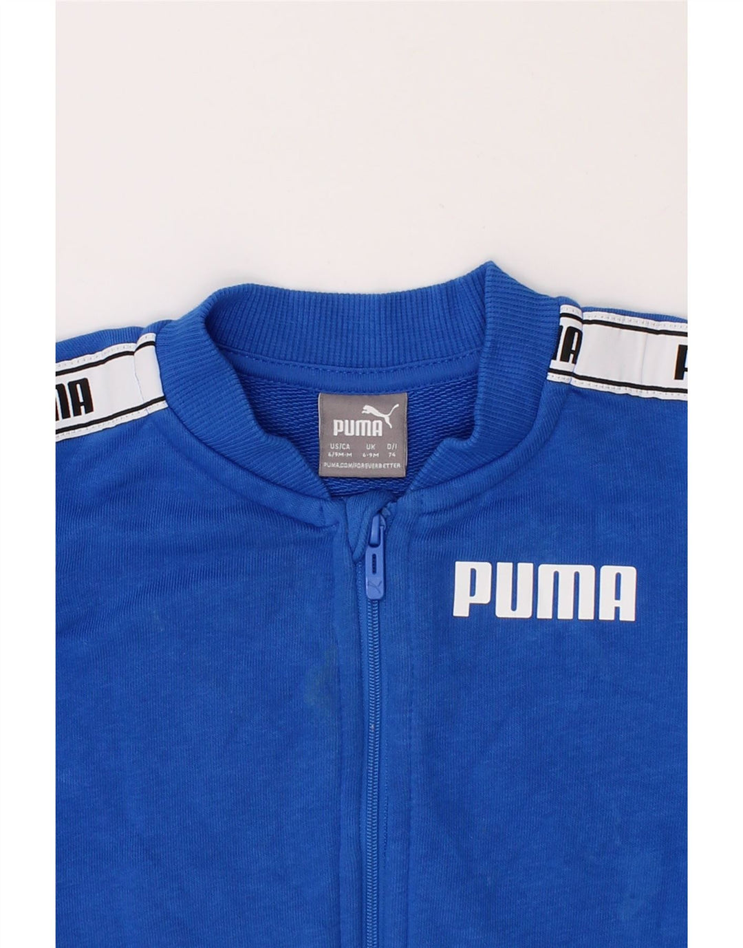 PUMA Baby Boys Graphic Tracksuit Top Jacket 6-9 Months Blue Cotton Vintage Puma and Second-Hand Puma from Messina Hembry 
