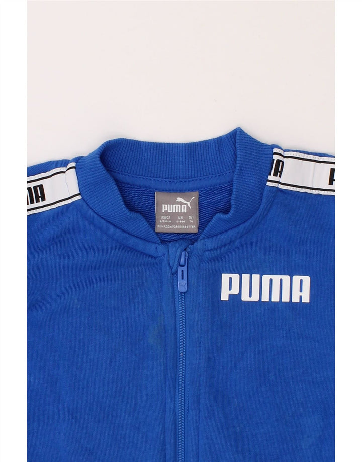 PUMA Baby Boys Graphic Tracksuit Top Jacket 6-9 Months Blue Cotton Vintage Puma and Second-Hand Puma from Messina Hembry 