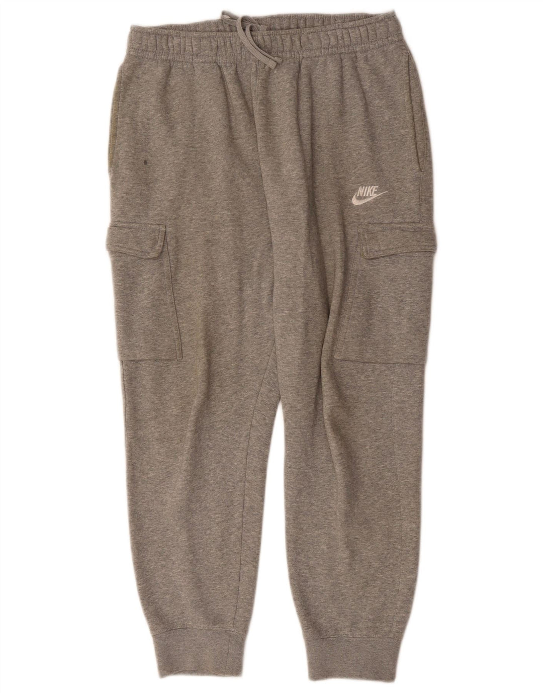 NIKE Mens Crop Cargo Tracksuit Trousers Joggers Medium Grey Flecked Cotton