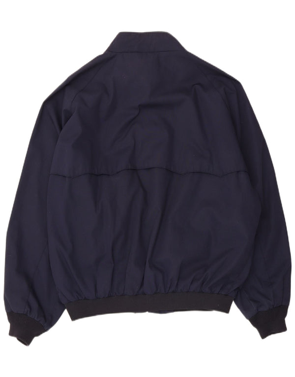 Giubbotto bomber da uomo vintage UK 42 XL poliestere blu navy