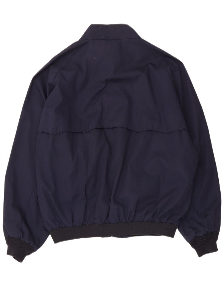 Giubbotto bomber da uomo vintage UK 42 XL poliestere blu navy
