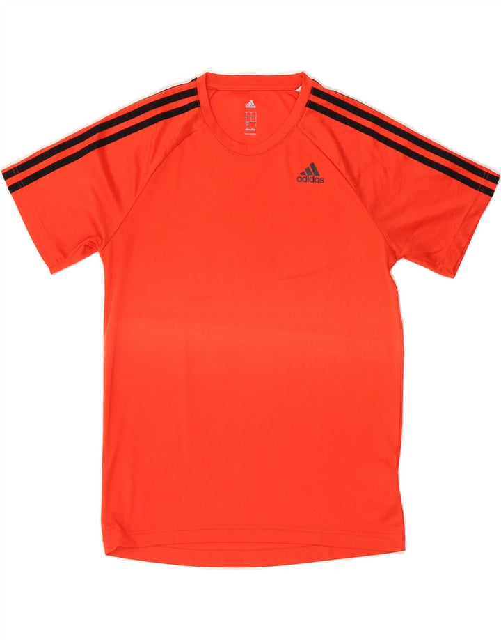 ADIDAS Mens Climalite T-Shirt Top Small Red Polyester Vintage Adidas and Second-Hand Adidas from Messina Hembry 