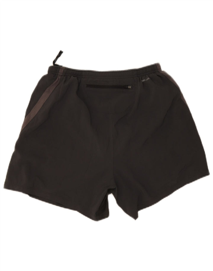 Pantaloncini sportivi Nike Dri Fit da uomo in poliestere color block grigio medio
