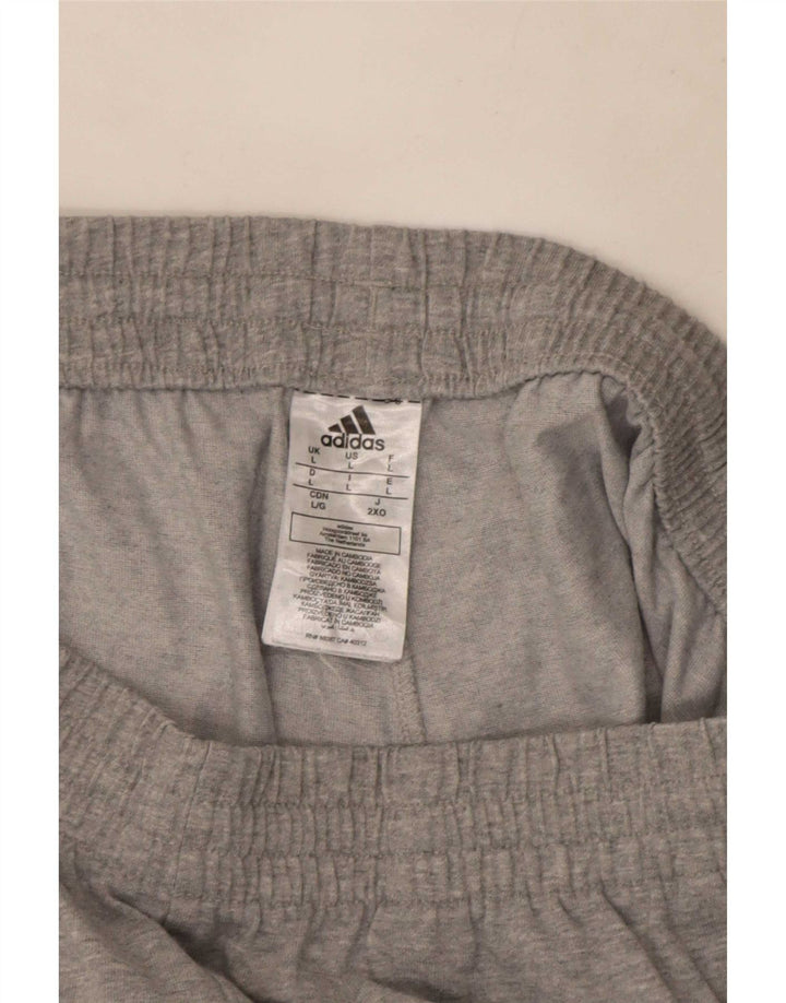 Pantaloncini sportivi da uomo Adidas Large in cotone color block grigio