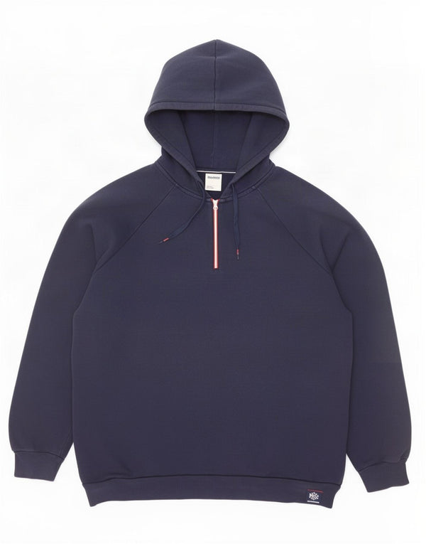 Felpa con cappuccio da uomo Reebok 2XL in cotone blu navy