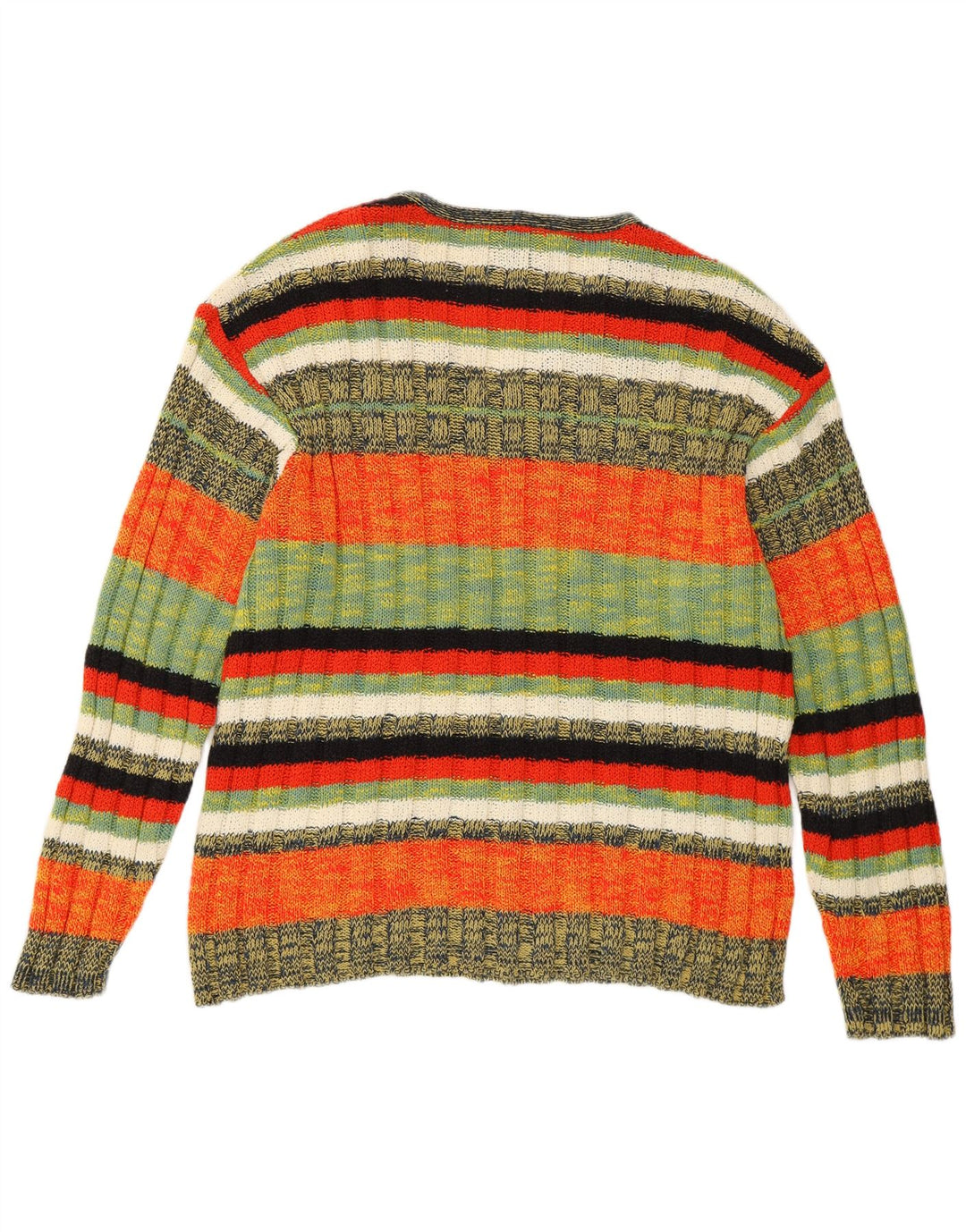 Maglione da uomo con scollo a V Foxhound XL in cotone a righe multicolore